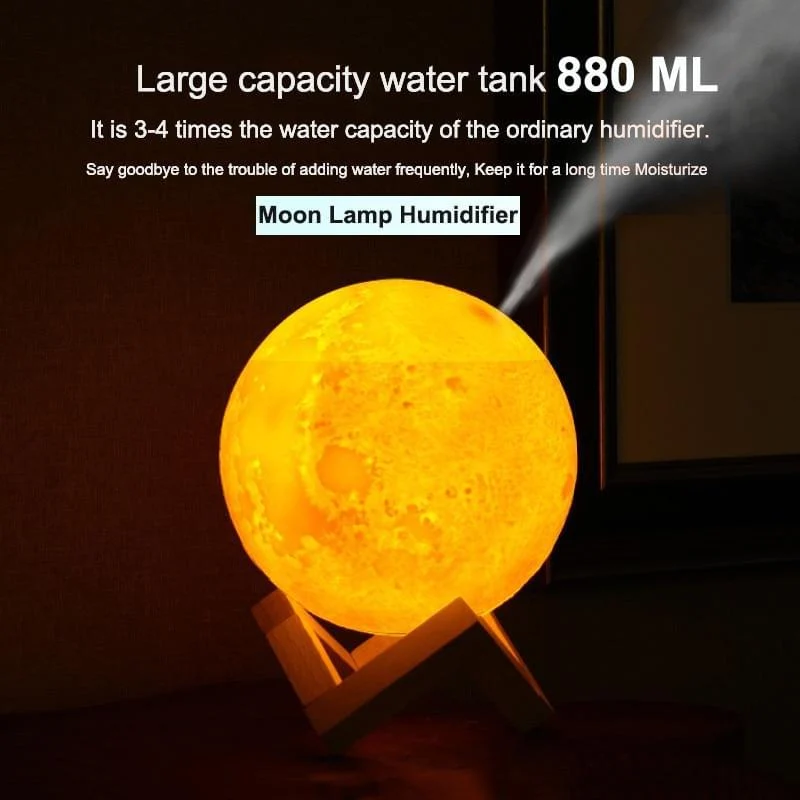 3D Lune Lampe Humidificateur Diffuseur Aroma