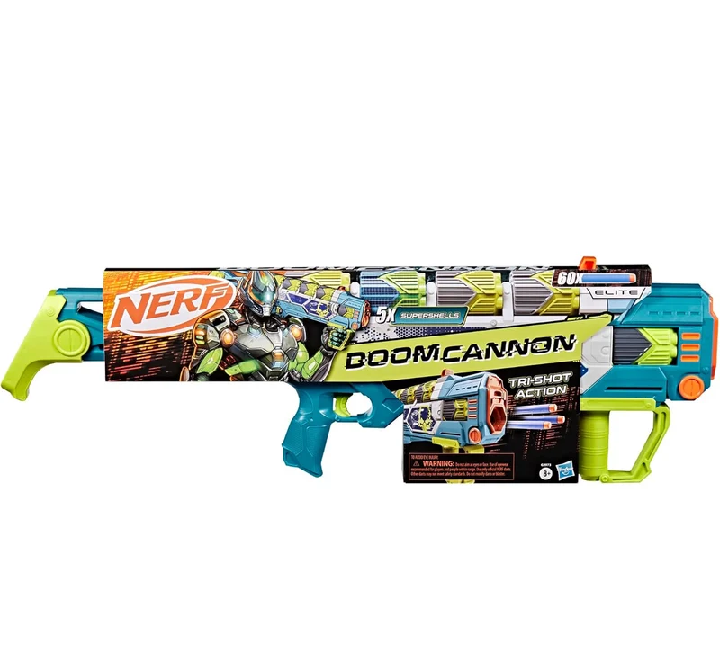 Nerf Rebel Ops Doom Cannon 60 Foam Darts & 5 Supershells, Outdoor Action Play, Ages 8+