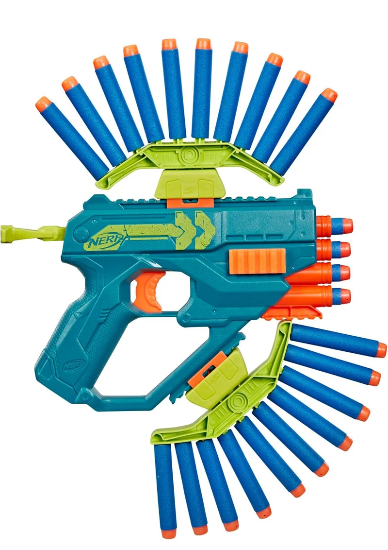 Nerf Rebel Ops Ammohawk Blaster 20 Foam Darts & 2 Dartshields, Outdoor Action Play, Ages 8+