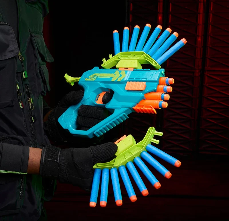 Nerf Rebel Ops Ammohawk Blaster 20 Foam Darts & 2 Dartshields, Outdoor Action Play, Ages 8+