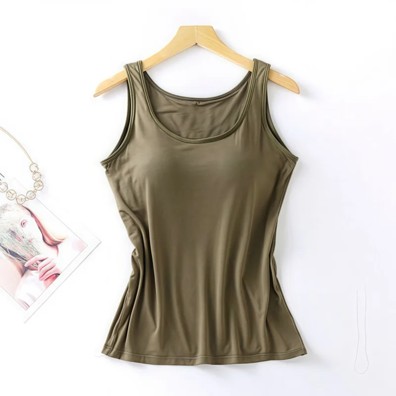 Débardeur Femme avec Soutien-Gorge Intégré - Coupe Ajustée, Confort au Quotidien