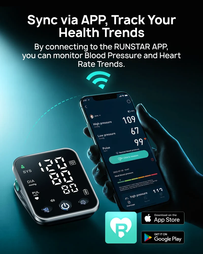 RunStar PulseNova Smart Blood Pressure Monitor