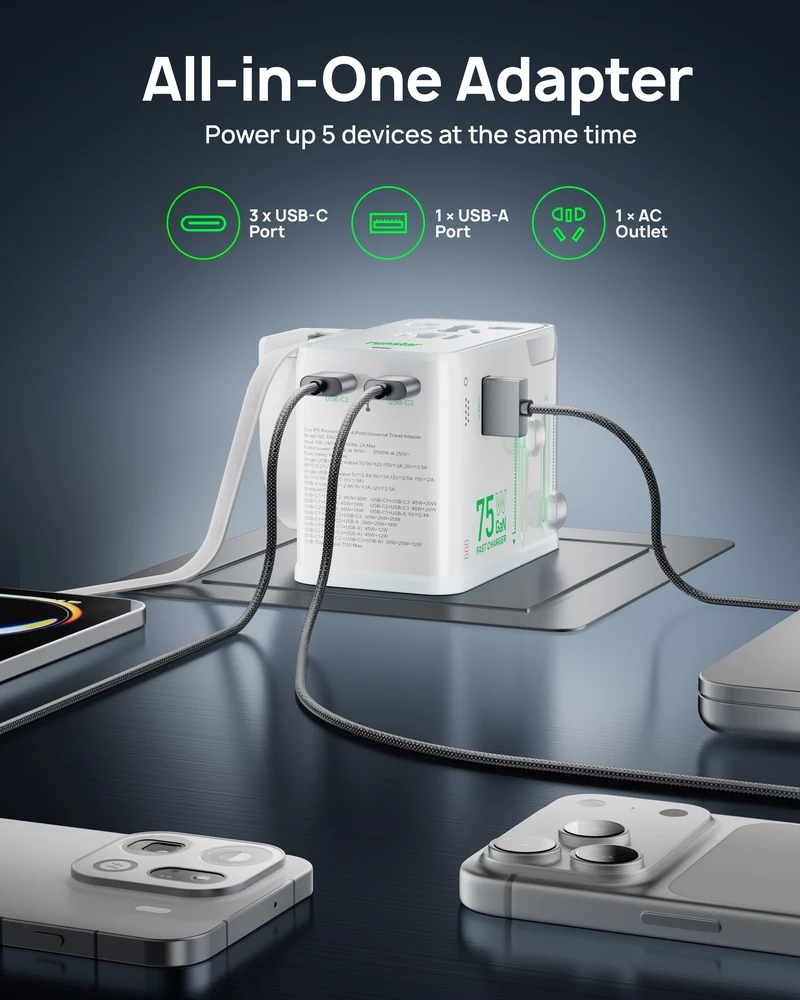 Runstar Travel Plug Adapter