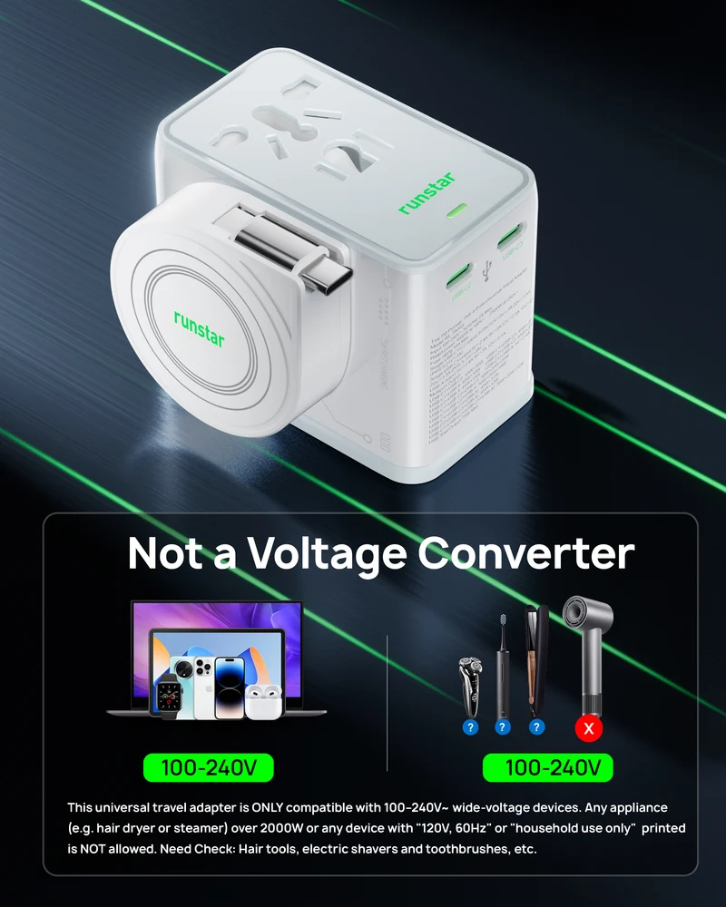 Runstar Travel Plug Adapter