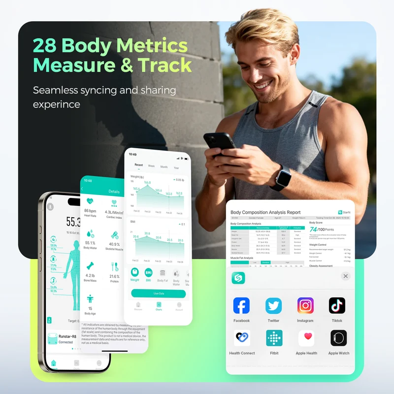 RunStar 8E SmartScan Ultra Body Fat Scale