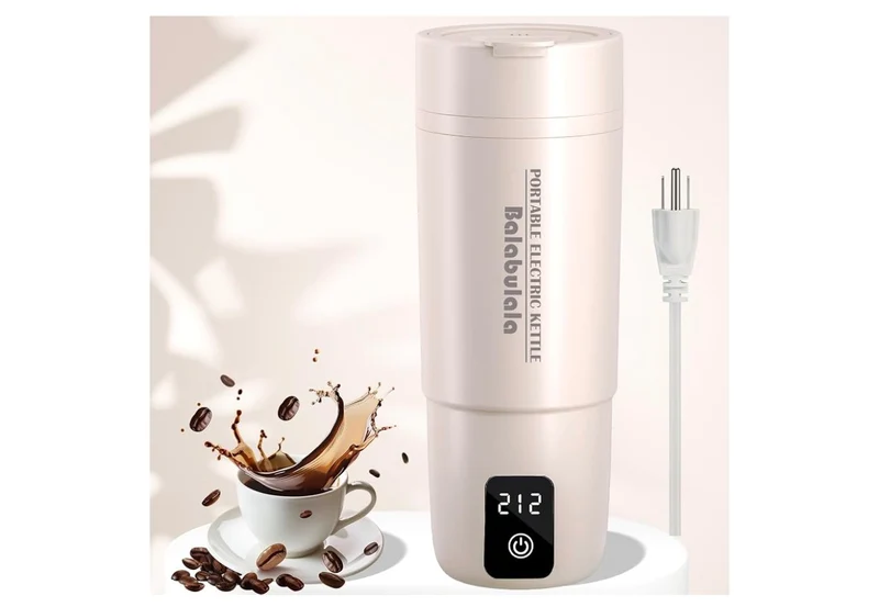 Travel Electric Kettle, Portable Water Boiler w/ 6 Variable Presets,Small w/ Keep Warm Temperature Controls & Boil Dry Protection 14oz - (White)