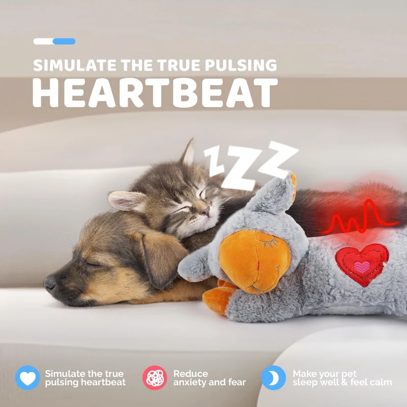 PAWS Heart Beat Plush Toy, Puppy Sleeping Buddy Cuddle,Soothing Plush Toy, Crate Training Puppy