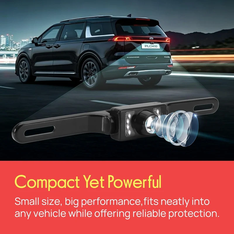 Rear View Backup Parking Reverse Camera, License Plate Mount