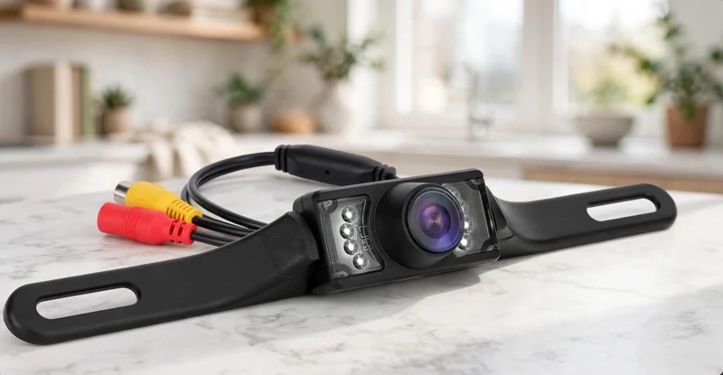 Rear View Backup Parking Reverse Camera, License Plate Mount