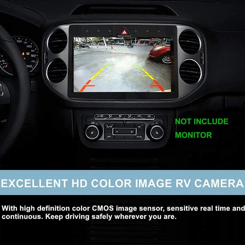 License Plate Frame Backup Camera, 12V Waterproof Rear View Camera W/ 8 LED, 170° Viewing Angle Night Vision Reverse Cam