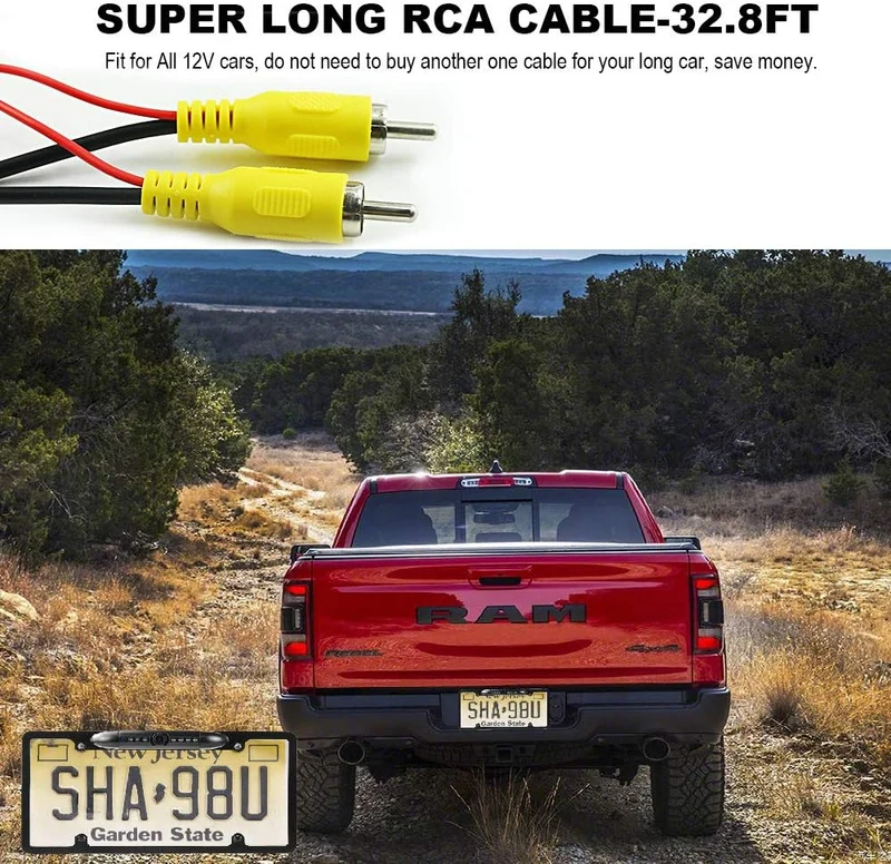 License Plate Backup Camera HD Front Rear View Reverse Camera with 7 LED Night