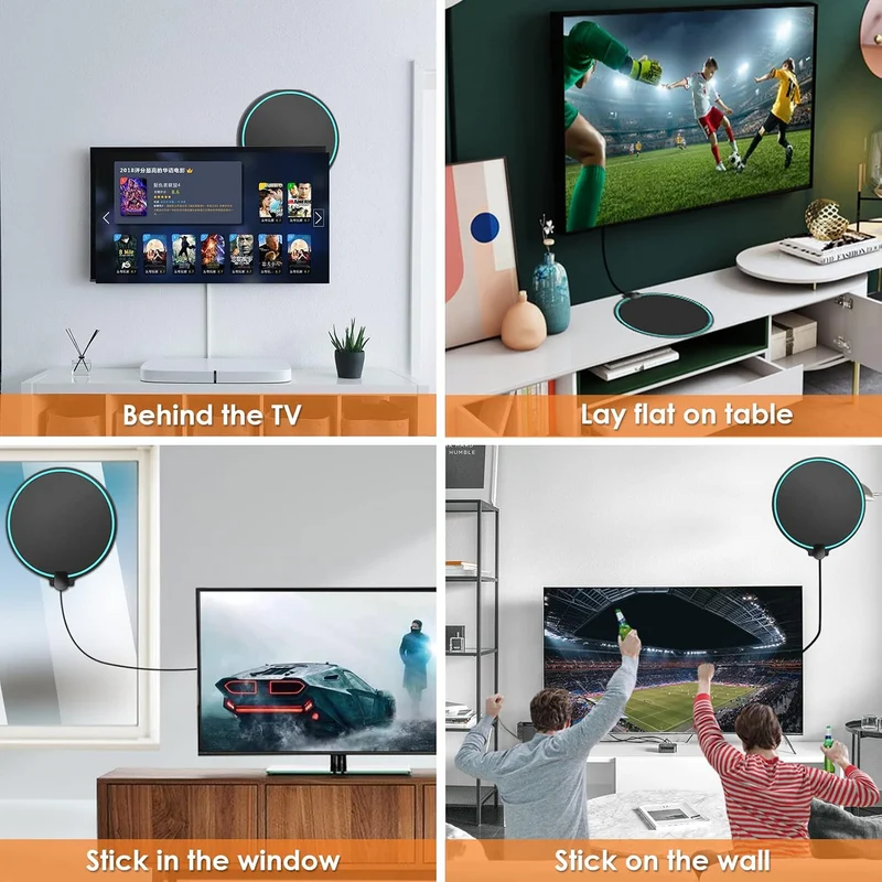 Digital HDTV Antenna Long Range 380 Miles Indoor Amplified Signal Booster