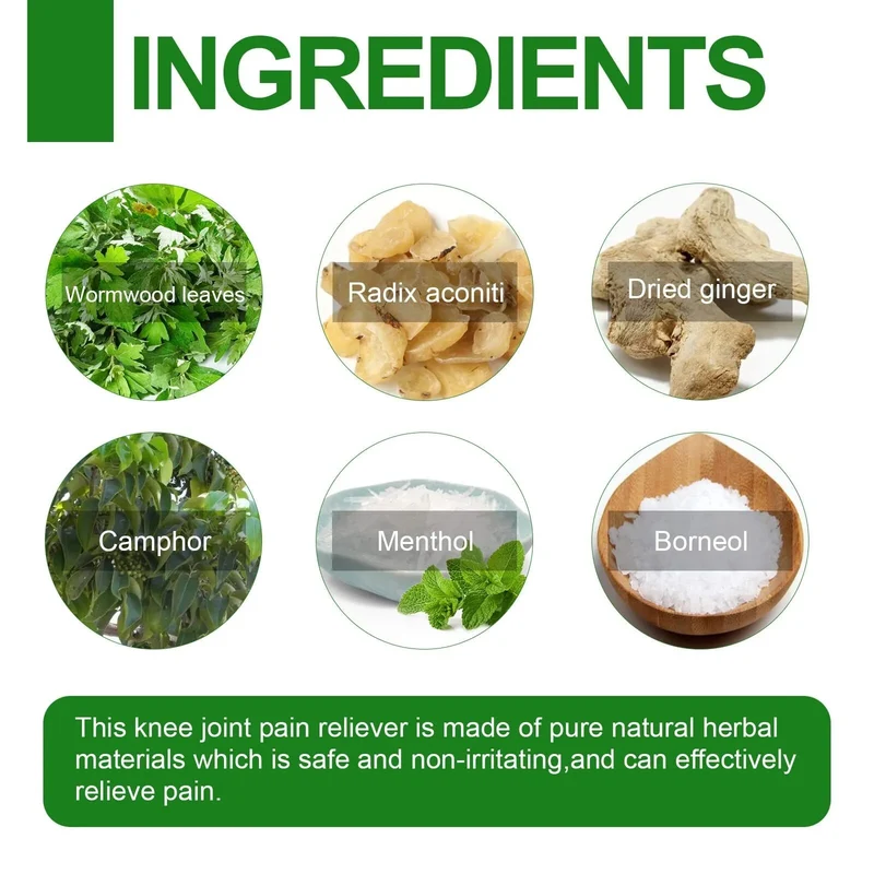 Lot de 24 Patchs genoux anti inflammatoires aux plantes