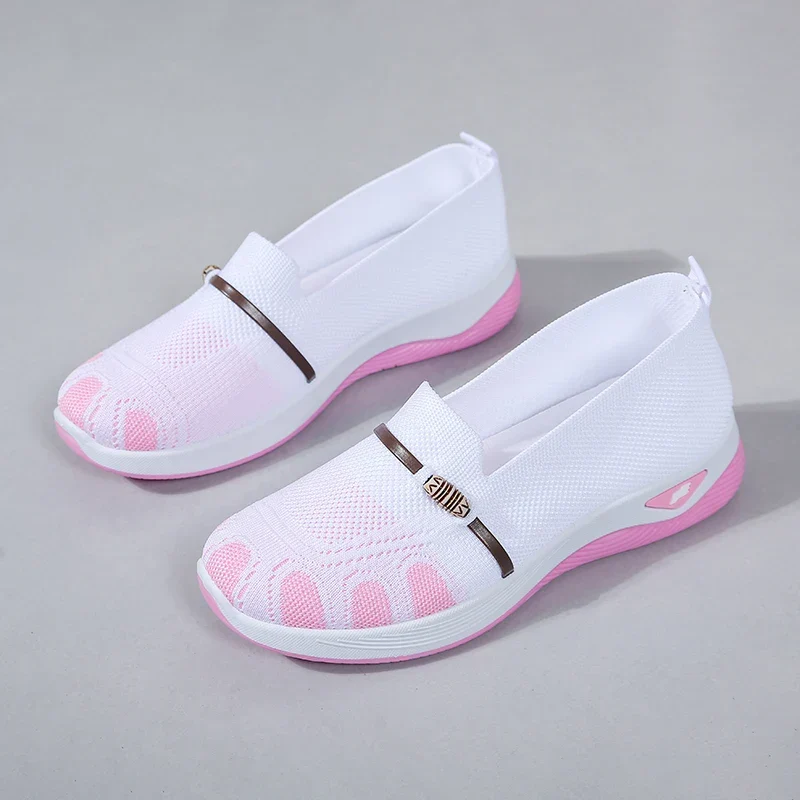 Chaussures Slip-On de Marche à Enfiler en Maille Respirante