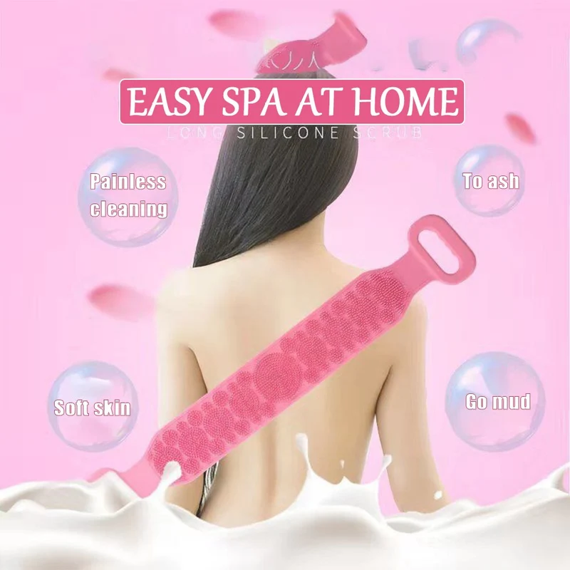 Brosse de douche exfoliante en silicone