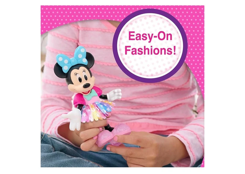 Disney Junior Minnie Mouse Groom & Glam Pony Set, Poseable 21-piece Doll and Accessories Set, Kids Toys for Ages 3 Up +