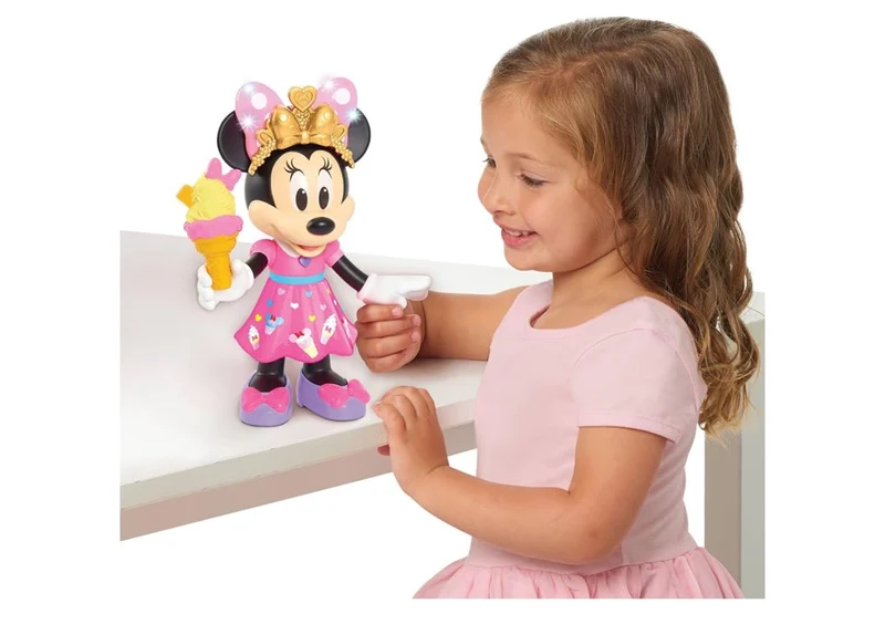 Disney Junior Sweets & Treats Minnie Mouse, Interactive 10" Doll with Lights, Sounds, and Accessories, Kids Toys for Ages 3 Up +