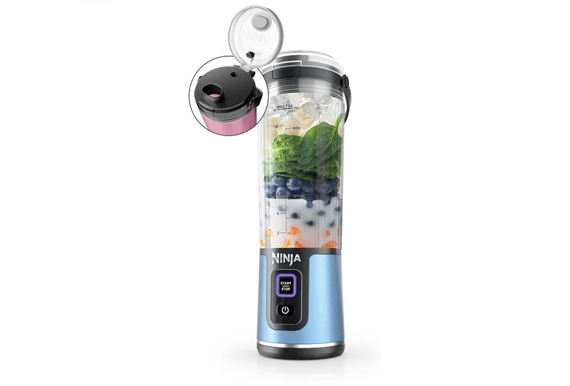 Ninja Blast Cordless 18oz. Portable Blender For-Shakes and Smoothies, BPA Free, Leakproof-Lid and Sip Spout, USB-C Rechargeable, Dishwasher Safe - (Metallic Blue)
