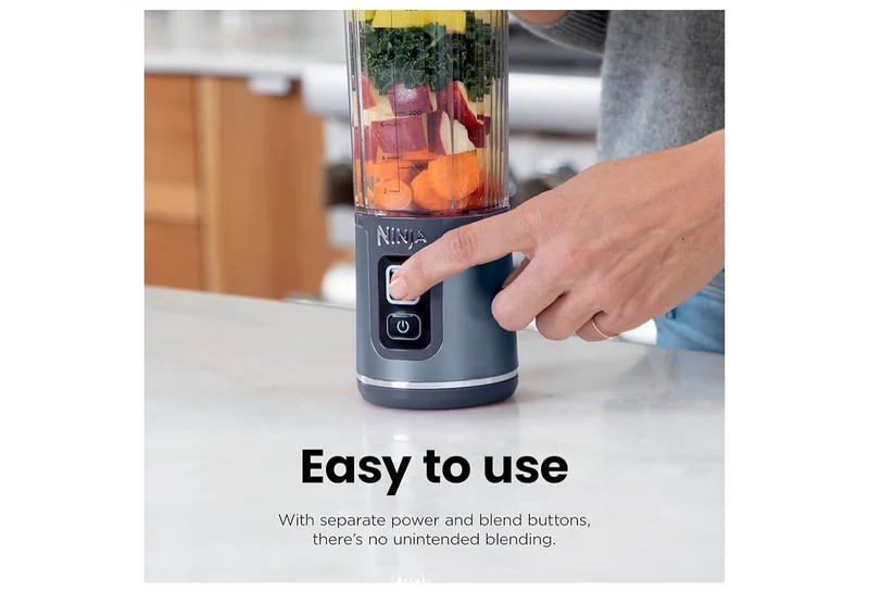 Ninja Blast Cordless 18oz. Portable Blender For-Shakes and Smoothies, BPA Free, Leakproof-Lid and Sip Spout, USB-C Rechargeable, Dishwasher Safe - (Metallic Blue)