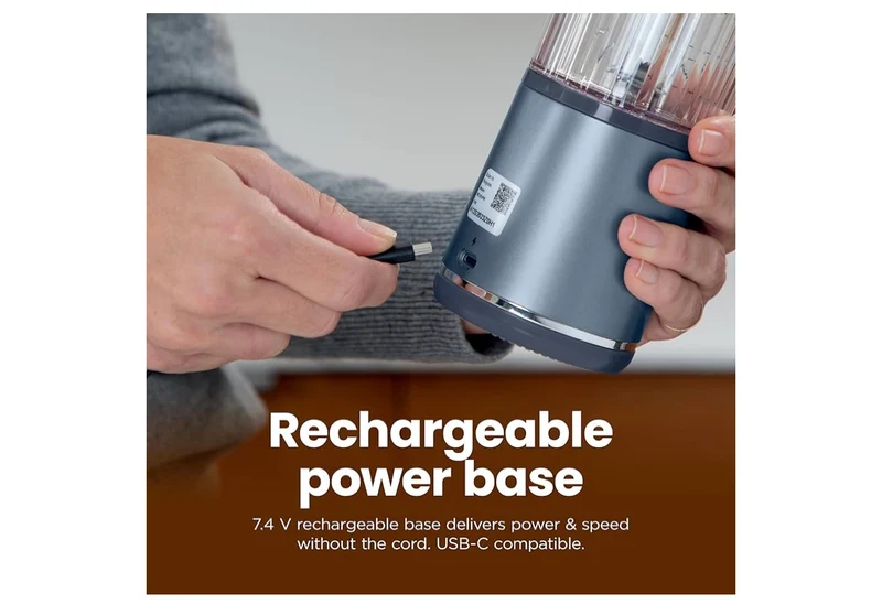 Ninja Blast Cordless 18oz. Portable Blender For-Shakes and Smoothies, BPA Free, Leakproof-Lid and Sip Spout, USB-C Rechargeable, Dishwasher Safe - (Metallic Blue)
