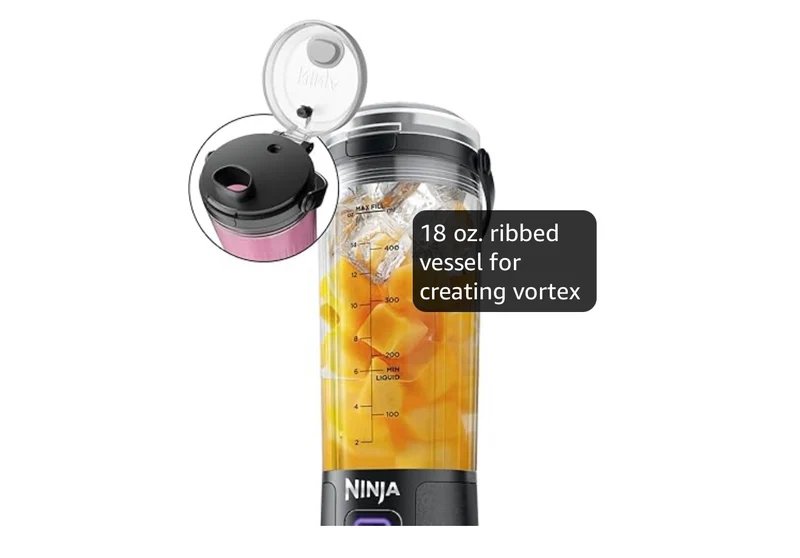 Ninja Blast Cordless 18oz. Portable Blender For-Shakes and Smoothies, BPA Free, Leakproof-Lid and Sip Spout, USB-C Rechargeable, Dishwasher Safe - (Metallic Black)