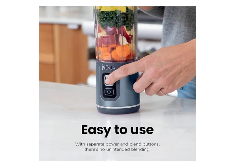 Ninja Blast Cordless 18oz. Portable Blender For-Shakes and Smoothies, BPA Free, Leakproof-Lid and Sip Spout, USB-C Rechargeable, Dishwasher Safe - (Metallic Black)