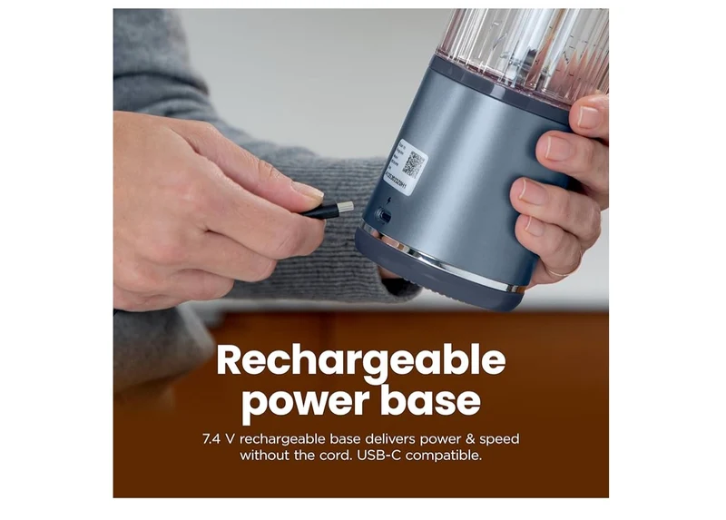 Ninja Blast Cordless 18oz. Portable Blender For-Shakes and Smoothies, BPA Free, Leakproof-Lid and Sip Spout, USB-C Rechargeable, Dishwasher Safe - (Metallic Black)
