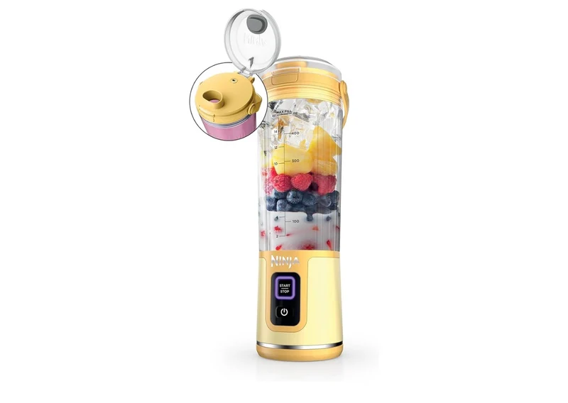 Ninja Blast Cordless 18oz. Portable Blender For-Shakes and Smoothies, BPA Free, Leakproof-Lid and Sip Spout, USB-C Rechargeable, Dishwasher Safe - Lemon Meringue