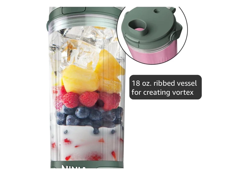 Ninja Blast Cordless 18oz. Portable Blender For-Shakes and Smoothies, BPA Free, Leakproof-Lid and Sip Spout, USB-C Rechargeable, Dishwasher Safe - (Forest Green)