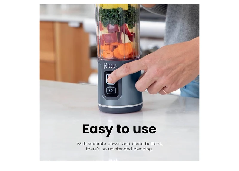 Ninja Blast Cordless 18oz. Portable Blender For-Shakes and Smoothies, BPA Free, Leakproof-Lid and Sip Spout, USB-C Rechargeable, Dishwasher Safe - (Denim Blue)