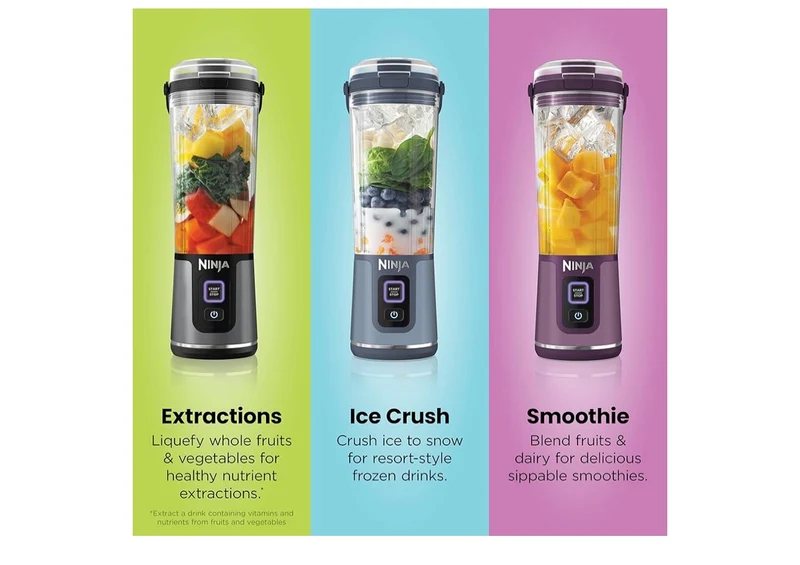 Ninja Blast Cordless 18oz. Portable Blender For-Shakes and Smoothies, BPA Free, Leakproof-Lid and Sip Spout, USB-C Rechargeable, Dishwasher Safe - (Denim Blue)