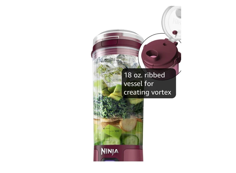 Ninja Blast Cordless 18oz. Portable Blender For-Shakes and Smoothies, BPA Free, Leakproof-Lid and Sip Spout, USB-C Rechargeable, Dishwasher Safe - (Cranberry Red)