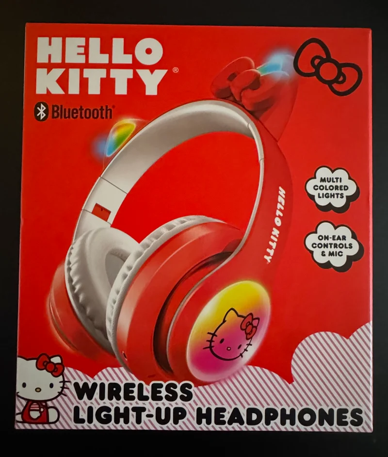 Hello Kitty Bluetooth Wireless Light-Up Headphones RGB New