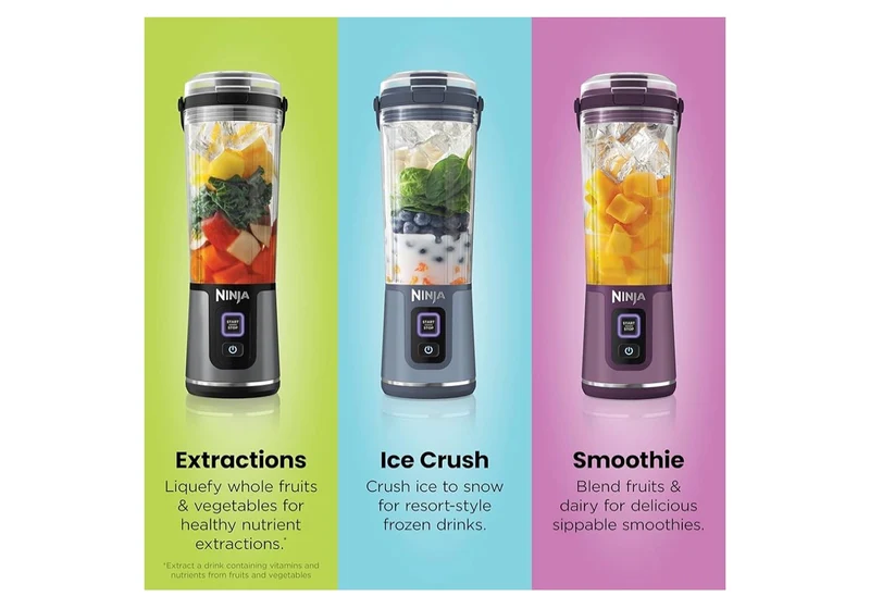 Ninja Blast Portable Blender Cordless 18-oz. Vessel Personal Mixer for Shakes & Smoothies BPA Free Leakproof Lid & Sip Spout USB-C Rechargeable Dishwasher Safe - (Black)