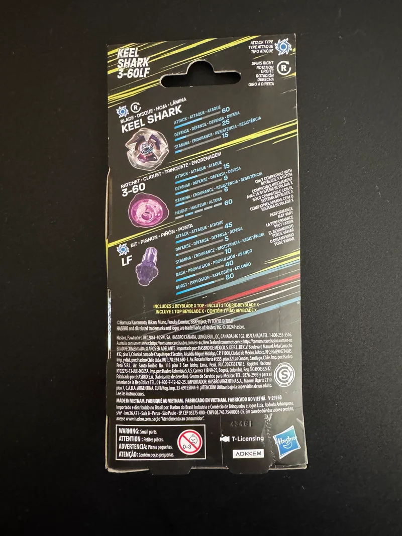 Beyblade X Keel Shark 3-60LF Attack Type Starter