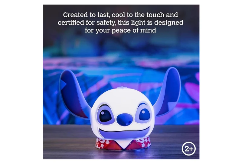 Lilo and Stitch Squish Night Light for Kids, USB Lamp, Battery Operated, Dimmable