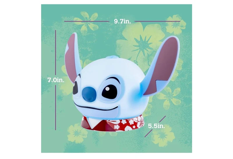 Lilo and Stitch Squish Night Light for Kids, USB Lamp, Battery Operated, Dimmable