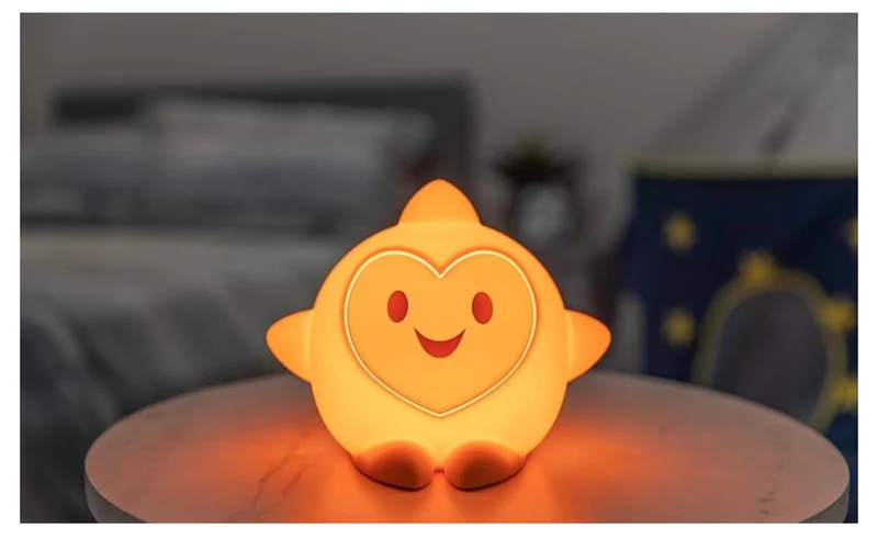 Wish Squishy Night Light for Kids, USB Lamp, Battery Operated, Dimmable