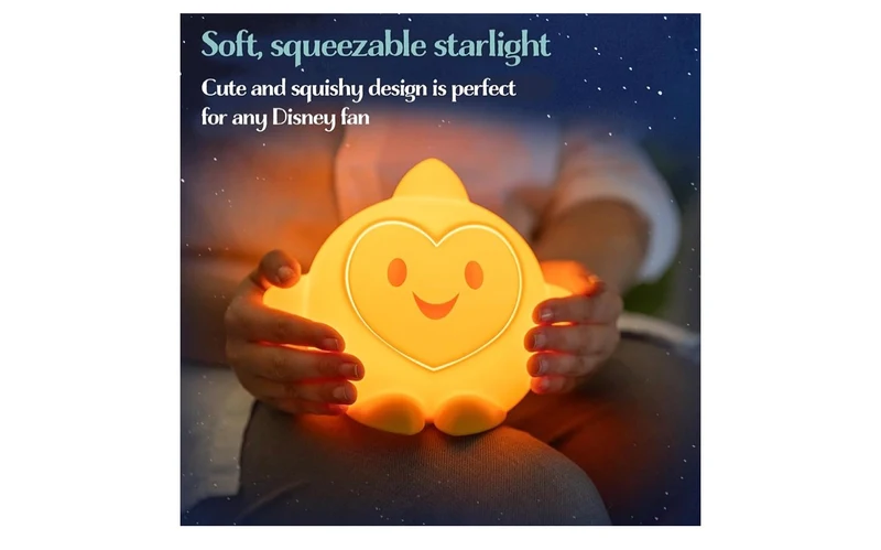 Wish Squishy Night Light for Kids, USB Lamp, Battery Operated, Dimmable