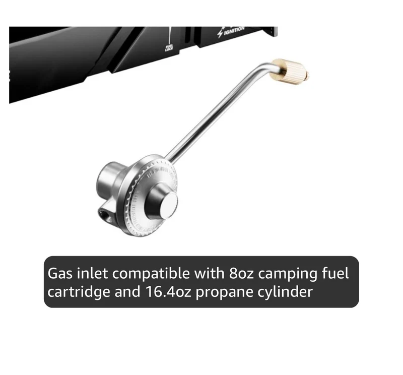 15,000 BTU Propane or Butane Portable Stove Dual Fuel Camping Stove with Carrying Case