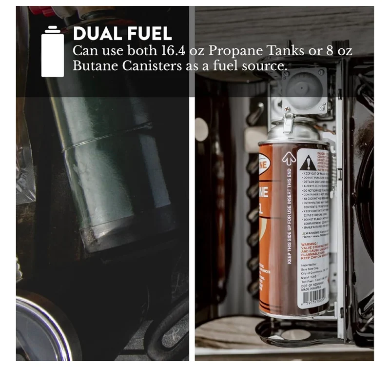 15,000 BTU Propane or Butane Portable Stove Dual Fuel Camping Stove with Carrying Case