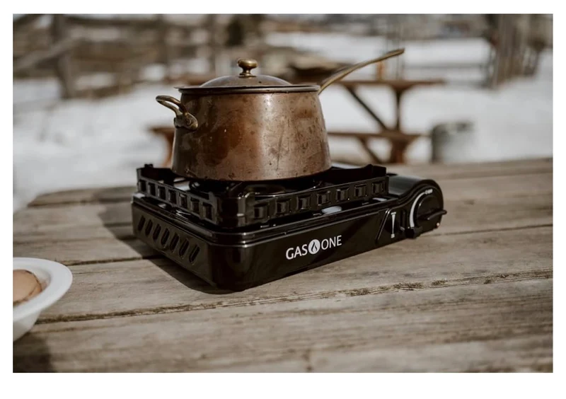15,000 BTU Propane or Butane Portable Stove Dual Fuel Camping Stove with Carrying Case