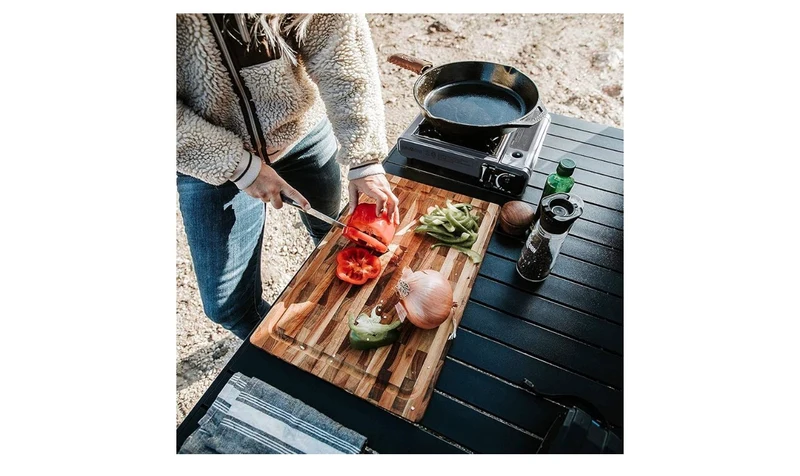 Portable Butane Camping Stove with Case: Automatic Ignition, Precise Heat Control - Camping & Tailgating and Outdoor Cooking