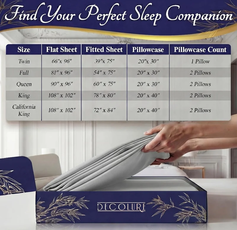 100% Viscose Derived from Bamboo Sheets King Size - Luxury 4 Pc Naturally Cooling Sheets, Ultra Soft Bed Set - Deep 17" Pockets, Durable Double Stitching, Oeko Tex Standard - (Light Grey)