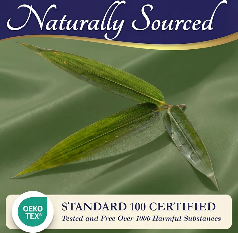 100% Viscose Derived from Bamboo Sheets King Size - Luxury 4 Pc Naturally Cooling Sheets, Ultra Soft Bed Set - Deep 17" Pockets, Durable Double Stitching, Oeko Tex Standard - (Olive)