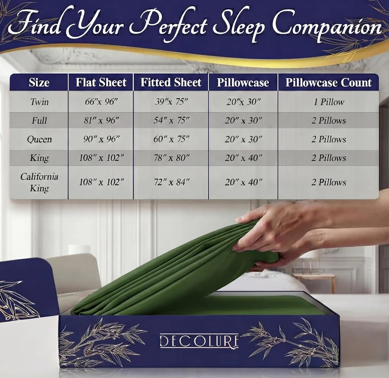 100% Viscose Derived from Bamboo Sheets King Size - Luxury 4 Pc Naturally Cooling Sheets, Ultra Soft Bed Set - Deep 17" Pockets, Durable Double Stitching, Oeko Tex Standard - (Olive)