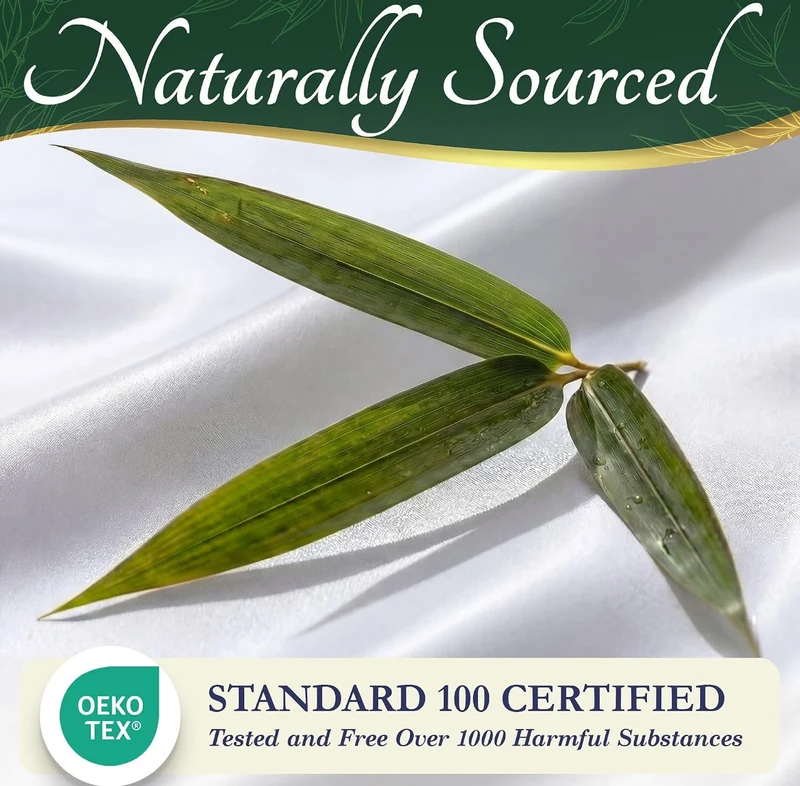 100% Viscose Derived from Bamboo Sheets King Size - Luxury 6 Pc Naturally Cooling Sheets, Ultra Soft Bed Set - Deep 17" Pockets, Durable Double Stitching, Oeko Tex Standard - (White)