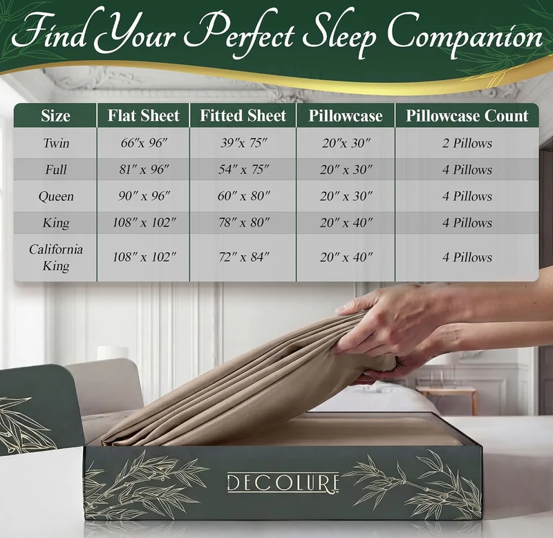 100% Viscose Derived from Bamboo Sheets King Size - Luxury 6 Pc Naturally Cooling Sheets, Ultra Soft Bed Set - Deep 17" Pockets, Durable Double Stitching, Oeko Tex Standard - (Taupe)