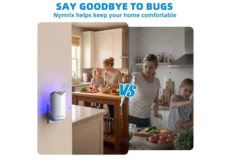 Flying Insect Trap, Plug-in Indoor Fly Trap for Fruit Flies & Gnats24/7 Blue Light Trap - 1 Base + 2 Refills