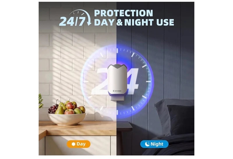 Flying Insect Trap, Plug-in Indoor Fly Trap for Fruit Flies & Gnats24/7 Blue Light Trap - 1 Base + 2 Refills